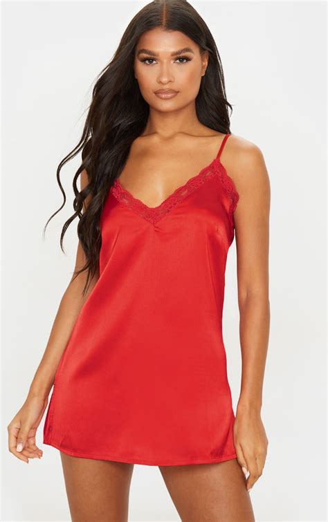 red satin nightie